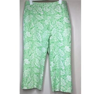 NWT Pendleton Silk Blend Tropical Green Capri ‘Shangri-la’ Pants Sz 18